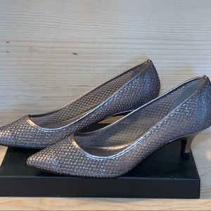 Adrianna Papell Lois Evening Pumps in Gunmetal Honeycome